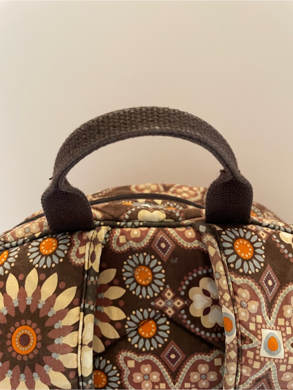 Vera Bradley Canyon Campus Backpack Retired Brown Floral Quilted Travel School - Picture 11 of 16